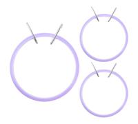 KJHBV Adjustable Cross Stitch Hoop Set for Learning and Practicing Embroidery 3pcs with Reinforced Metal Head , Round Embroidery Hoops for Beginners and Craft Enthusiasts in Education