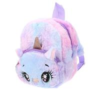 KJHBV Adorable Purple Unicorn Plush Backpack for Children with Large Capacity, Versatile Polyester and Plush Material Casual Shoulder Pouch, for Back to School Decor