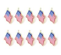KJHBV American Flag Lapel Pin Badge with Epoxy Enamel Brass Plated Metal Alloy 50pcs Lightweight and Anti-rust, Decorative Pins for Tie and Hat for Patriotic Events and Badge