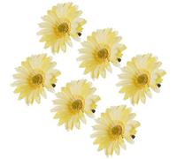 KJHBV Artificial Flower Fabric and Alloy Yellow 12pcs Hair Clips, Comfortable to Wear Floral Hairpins, Decorative Flower Barrettes for Dress-ups and Festival Activities