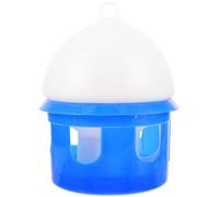 KJHBV Automatic Bird Water Dispenser for Parrots and Pigeons 4l Blue Plastic Removable Easy to Clean round Water Drinker for Caged Birds