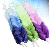 KJHBV Bath Sponge Shower Pouf for Dead Skin Removal 3pcs Exfoliating Back Scrubber Strap with Hand Grip Double-Sided Pe Mesh and Lather Creation for Body Cleaning Spa