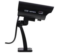 KJHBV Black Fake Security Camera with Adjustable Bracket, Abs Material Dummy Cctv for Indoor or Outdoor Use in Warehouse or Shops, Powered by 2 X Aaa Batteries (not Included)