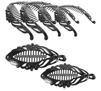 KJHBV Black Fish Shaped Hair Clips Hair Accessories for Women 6pcs Abs Material and Do Not Hurt Scalp for Applying Make-up at Home