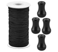KJHBV Black Touch Smooth Reliable the Pvc Nylon Material and Replacement Pull Ends Use for Window Blind Cord Pulls DIY Ceiling Fan and Lamp Accessories