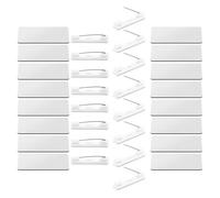 KJHBV Blank Name Badges Sublimation Density Board Material 16pcs with Pin Backing White for Identity Display for Schools and Playing Games