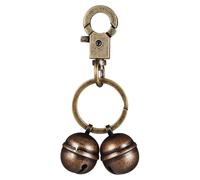 KJHBV Brass Pet Bell Key Chain Pendant Solid Brass Construction Spring Snap Hook Decorative Dog Collar Charm Stylish Rustic Elegant Accessory for Cats and Dogs at Home Or on A Hiking