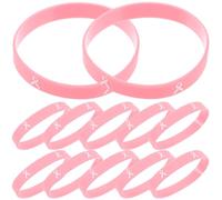 KJHBV Breast Cancer Awareness Bracelets Stylish and Simple Design Silicone 20pcs with Smooth and Shiny, Easy to Wear Wristbands for Women for Health Events