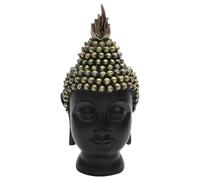 KJHBV Buddha Head Sculpture Resin Ornament with Closed Eyes for Meditation Room and Home Decoration