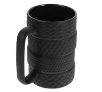 KJHBV Ceramic Coffee Mug Black with Design and Simple Appearance, Large Capacity Ceramic Cup for Drinking Or Cocktails at Home Or Dessert Shop