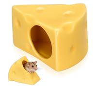 KJHBV Cheese Shaped Ceramic Hamster Hideout House for Small Pets Cooling Hamster House That Keeps Cool in Summer Easy to Clean Pet