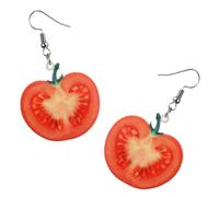 KJHBV Creative Lightweight and Delicate Design for Women Acrylic Red Earrings Tomato Shaped Fashion Dangle Ear Jewelry Suitable for Shopping and Work
