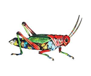 KJHBV Creative Red Iron Insect Wall Decor Hanging Ornament for Garden and Balcony with Fine Workmanship, Sturdy and Not Easy to Break or Fade, for Garden Wall Decorations