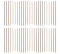 KJHBV Cuticle Sticks and 100pcs Orange Wood Hard Sturdy with Double-sided Flat and Inclined Tips for Dead Skin Removal, Essential Nail Manicure Nail Technician Accessory