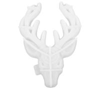 KJHBV Deer Head Silicone Mold for DIY Crafts Flexible Non-Stick Epoxy Casting Mold in White, for Creating Doorplate Decor and Handmade Wall Ornaments