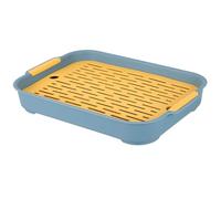 KJHBV Double-layer Cup Drainer Tray with Water Filtering and Handles on Both Sides, Pp Material Draining Rack Suitable for Kitchen and Home Furnishing Use