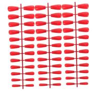 KJHBV Eco-friendly Red Red Coffin False Nails 72pcs Press-on Fake Nail Tips for Women Manicure Accessories Artificial Fingernails Set for Art