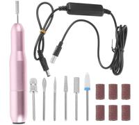 KJHBV Electric Nail Drill Machine Portable USB Powered 20000 Speed Easy to Change Drill Bits Includes Five Nail Grinding Heads and USB Cable and Personal Use Random Color