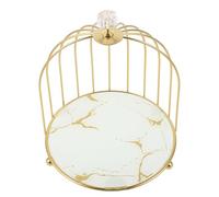 KJHBV Elegant Birdcage Cake Display Stand Made of Iron, Easy to Assemble Single Layer Dessert Server for Wedding Cakes and Birthday Celebrations