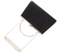 KJHBV Elegant Black Clutch Evening Bag for Women with Convenient to Carry Design and Well-organized Storage, Stylish Polyester and Pu Material Handbag for Party and Wedding