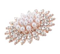 KJHBV Elegant Pearl Scarf Brooch for Women with Zinc Alloy and Plastic Materials, Stylish Golden Chest Pin Adds Sophistication and Versatility for Everyday Wear and Formal Occasions