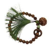 KJHBV Elegant Sandalwood Handheld Prayer Beads Bracelet for Women, Comfortable and Easy to Wear Wooden Rosary Bracelet with Floral Scented Pendant, Gift for Dating and Daily Use
