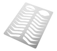 KJHBV Eyebrow Stencil with Sturdy Silver Metal Material Stainless Steel for Brow Drawing and Shaping, Portable Eyebrow Practice Tool for Salon and Personal Use