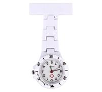 KJHBV Fashionable Women Nurse Pocket Watch with White Metal Case, Battery Operated and Practical Design, for Hospital and Other Field Use, Suitable for Nursing Students and Healthcare