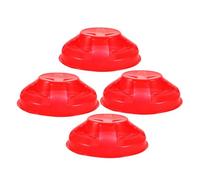 KJHBV Fire Alarm Covers Plastic Detector Protective Guards 4Pcs Red Dust Guard Compatible with Smoke Sensors for Cooking Environment