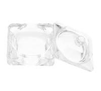 KJHBV Glass Nail Art Dish with Lid Small Glass Jar for Nail Remover Liquid Unique Shape and Delicate Design and Daily Life Use