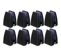 KJHBV Glass Shelf Brackets Clips with Strong Stability and Easy to Fix 8pcs Abs Material Clamps, Black Colour for Office Desk Partition Suitable for Office Workstation Screens