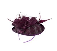 KJHBV Hair Accessory Party Headband Imitated Linen for Special Occasions Purple Female Party Headdress