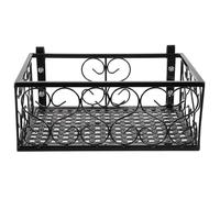 KJHBV Hanging Flower Pot Holder Iron Black Balcony Fence Rack