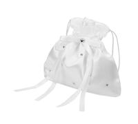 KJHBV Holy Communion Satin Pouch White Drawstring Purse for and Bridesmaids Multi-Use Wedding Party Favor Bag