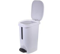 KJHBV Household Waste Basket 10l Step-on Trash Can with Soft-close Foot Pedal, Pp Material No Odour, Can Be Kept Open for Kitchen and Living Room