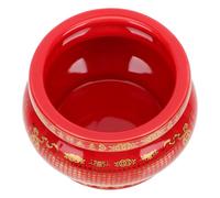 KJHBV Incense Burner Decorative Desktop Ornament with Eight Diagrams Design Ceramic Red Calming and Sleep Aid Function, Simple Shape for Home and Office