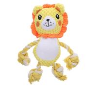 KJHBV Interactive Squeaky Plush Dog for Chewing Exercise, Sturdy Yellow Lion Design Soft Material Suitable for French Bulldogs and Large Breeds, for Puppy Play and Training
