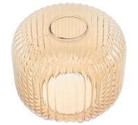 KJHBV Lampshade, Lantern Features Vintage Flair for Amber Ribbed Glass Replacement E26 E27 Pendant Light with Glarefree Illumination and Easy for Cafe Gatherings
