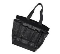 KJHBV Large Capacity Black Nylon Travel Toiletry Bag with Handheld Mesh Design, Multipurpose Storage Pouch for Business Trips and Long-Distance Travel