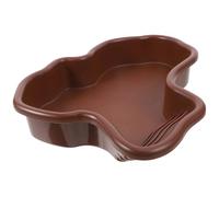 KJHBV Large Turtle Bathing Pool Reptile Water Dish Made of Sturdy Abs with Landscape Ornament Design Comfortable Environment for Tortoise and Turtle in Reptile Enclosure