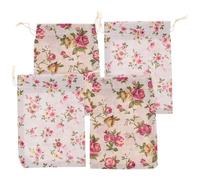 KJHBV Lavender Use Material for Breathable Multi-functional 4pcs Sachet Bags Empty Drawstring Cotton and Linen Chinese Holidays and Wedding