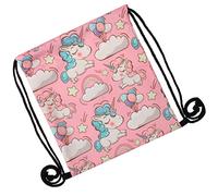 KJHBV Lightweight of Backpack for Unicorn Drawstring Girls Made Style Polyester, Comfortable Bag with Unique Fashion Gym Sports Suitable for Daily Activities and Travel