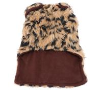 KJHBV Luxury Leopard Dog Coat Size Xs Warm Keeping Jacket with High-grade Fabrics and Faux Fur, Easy off Design for Pets in Cold Weather