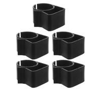 KJHBV Mic Stand Pole Mount Cable Clamp Organizer and Thickened Silicone Insert Multi-angle Rotation 5pcs with Plastic Black Mic Arm Cable Clip Protecting Audio Cords for Broadcasting