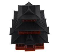 KJHBV Miniature Zen Garden Decor with Stilt House Structure, Plastic Material Featuring Precision Craftsmanship and Modern Lighting Technology, for Desk and Small Apartments Aquarium