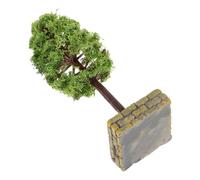 KJHBV Model Scenery Materials Realistic Miniature Model Trees Plastic Green Assorted Styles Holiday Village Fairy Garden Tabletop Christmas Decor