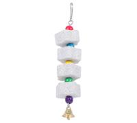 KJHBV Natural Stone Bird Beak Grinder Chewing for Parrots and Small Animals Chinchilla Squirrel Teeth Grinding String Cage Accessory for Healthy Teeth Maintenance