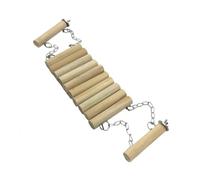 KJHBV Natural Wood Climbing Ladder for Hamsters and Mice, Sturdy Khaki Wooden Pet Bridge with Easy Cage Attachment, Small Animal Playground Accessory