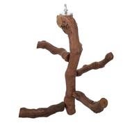 KJHBV Natural Wooden Parrot Stand Bird Perch with Bite Resistant Wood, Can Be Installed on Cage, for Parrots and Birds as A Climbing and Standing Accessory