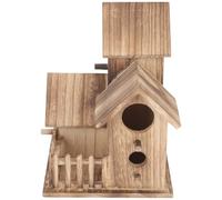 KJHBV Parakeet Nesting Cottage Bird House Hanging Wooden for Small Birds, Weather Resistant with Cabin Style Design, Decorative Craft Outdoor for Garden and Home